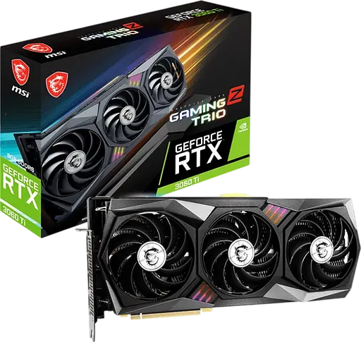 Видеокарта GeForce RTX 3060 Ti 8GB MSI Gaming Z Trio LHR (RTX 3060 Ti GAMING Z TRIO 8G LHR) Б/У - фото 1