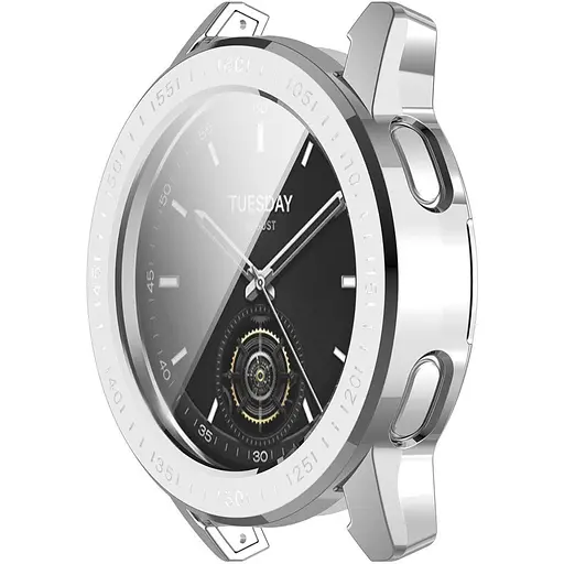 Защитный чехол Tamister для смарт-часов Xiaomi Watch S1 Active с пленкой серебристый
