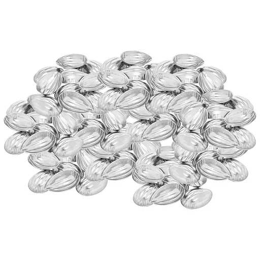 Набір з 100 металевих порційних формочок для випічки печива Горішки з ребристою поверхнею, Ласунка Сірий 87131 - фото 10