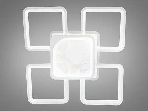 Современная лед люстра с пультом, диммером, подсветкой, 150Вт, белая люстра. - фото 3