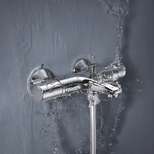 Комплект смесителей для ванной комнаты с термостатом Grohe QuickFix UA202304TS, Хром - фото 9