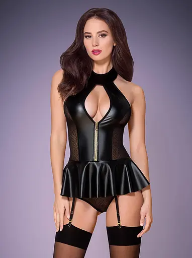 Комплект білизни Obsessive 859 L/XL чорний - фото 3