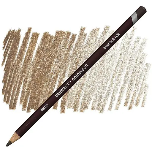 Карандаш цветной Derwent Coloursoft С630 Коричневая земля