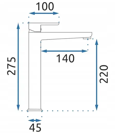 Смеситель для умывальника Rea Orix высокий black REA-B8467 Черный матовый - фото 5