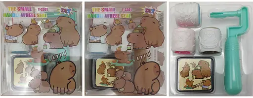 Набір штампиків Капібара, 3 шт., ролик, штемпельна подушка, 3301-CB (В асортименті) - фото 2