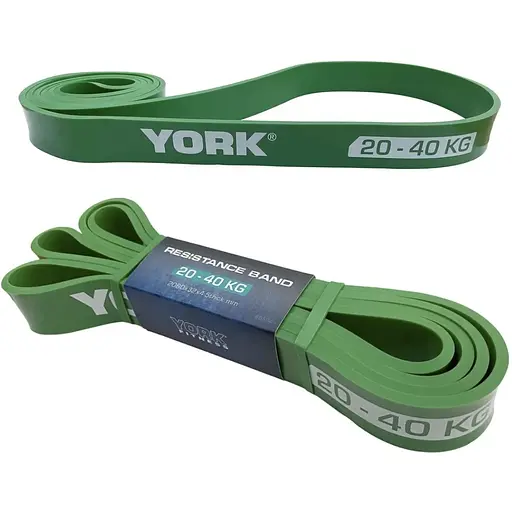 Резинка для фитнеса York Fitness 20-40кг - 2080x32x4,5 мм, зеленый - фото 5