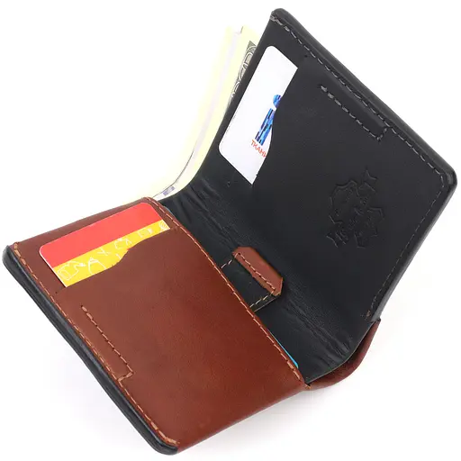 Чоловічий шкіряний гаманець Grande Pelle 10х9.5х1.5 см acs0022796 - фото 3