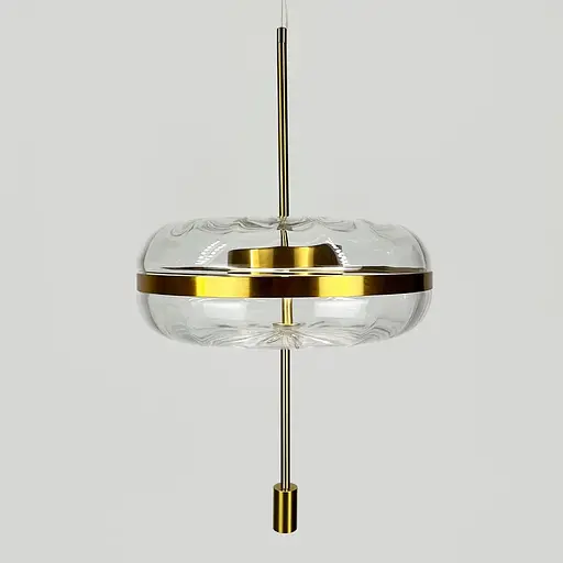 Подвесной светильник с прозрачным плафоном и латунным корпусом Ø 35х40 см Line F | Ст. BM4-350 AB+CL - фото 6