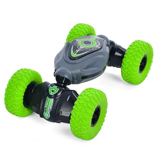 Машина на радіокеруванні MHZ 3688 G 137 A підсвічування звук обертається на 360° 2 пульти на руку і пульт в коробці Зелений - фото 2