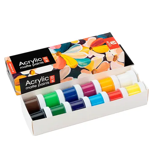 Набор акриловых красок Arteo Nature матовый 12x10 мл - фото 2