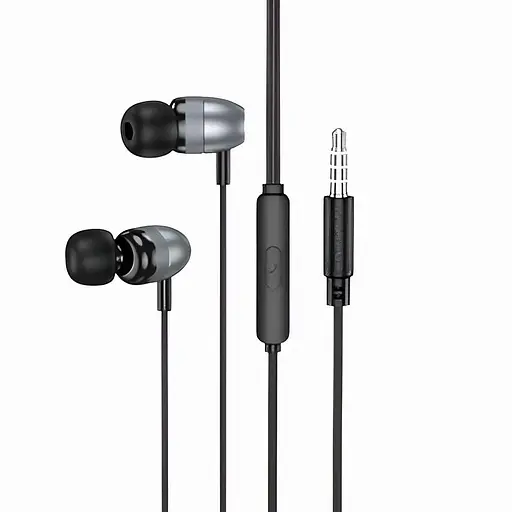 Наушники HiFi BOROFONE BM95, 3.5 мм Jack, 16 Ом и 20 Гц, проволочные, серые - фото 3