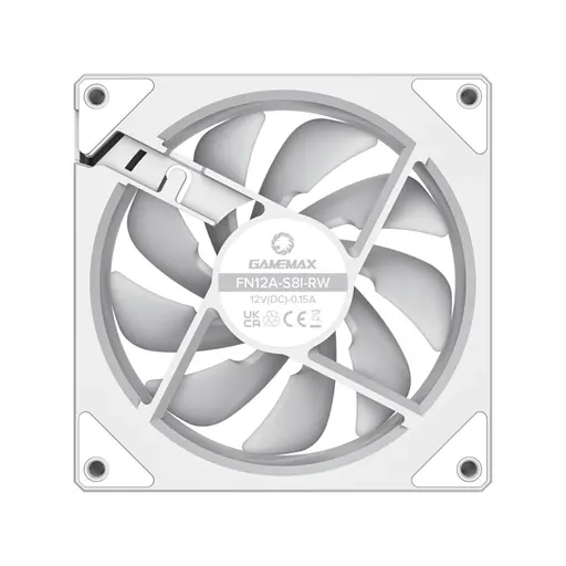Вентилятор GameMax FN12A-S8I-RW Reverse White (FN12A-S8I-RW) - фото 7