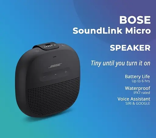 Колонка бездротова Bose SoundLink Micro чорна (783342-0100) - фото 8