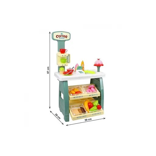 Ігровий дитячий набір "Кав'ярня" ТехноК 9765TXK прилавок з полицями, іграшкові солодощі - фото 7