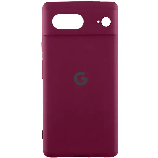 Чохол Silicone Cover Lakshmi Full Camera (AAA) with Logo для Google Pixel 8 Бордовий / Plum