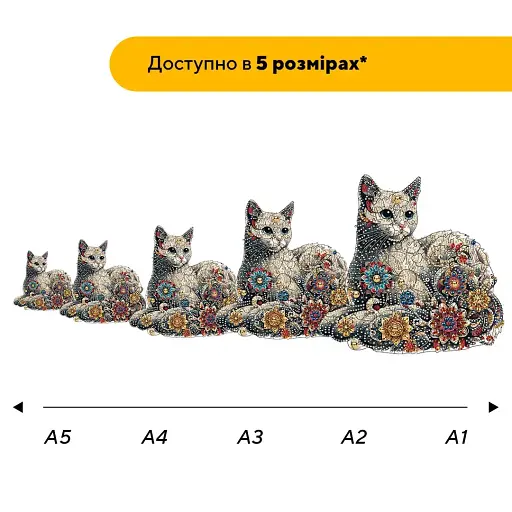 Пазл деревянный Киса Бусинка, А4, 100 элементов, Картонная коробка - фото 2