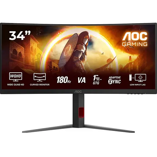 Монитор 34" AOC CU34G4 Curved UWQHD VA 180Hz (CU34G4) - фото 1