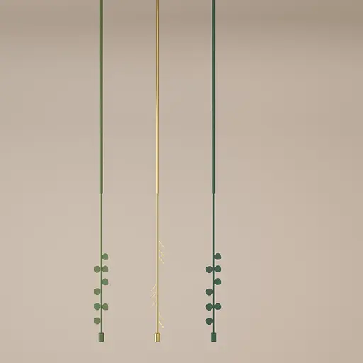 Підвісний стельовий світильник Babich Studio Eucalypt Black (RAL 9005) - фото 4