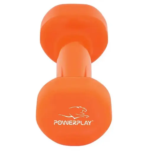 Гантель виниловая PowerPlay 4125 Achilles 4 кг Оранжевая 1 шт (PP_4125_4kg) - фото 3