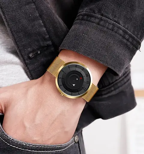 Классические часы Skmei 9174 золотистые - фото 3