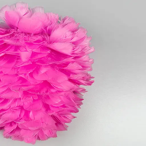 Настінний світильник із натурального рожевого пірʼя Line F WJU 83 PK - фото 2