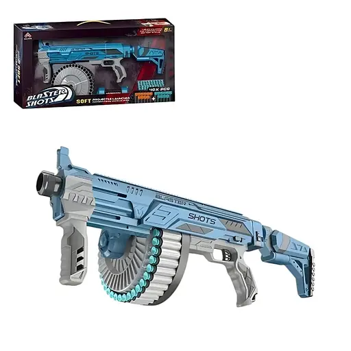 Бластер Blaster Shots з барабаном на 40 набоїв, блакитний