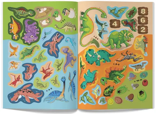 Перші розвивальні наліпки. Динозаври. 55 наліпок - фото 5