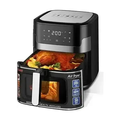 Аерофритюрниця безмасляна Zepline ZP-109A на 10.5л електрична з сенсорним керуванням 3500Вт Чорний - фото 7