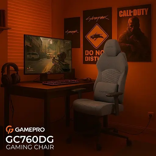 Крісло ігрове GamePro GC925G Grey fabric (GC925G) - фото 13