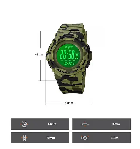 Спортивний наручний годинник Skmei 1957 (Камуфляж) - фото 7