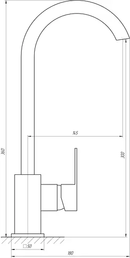 Змішувач для кухні Globus Lux Milano GLM-203SQ Хром - фото 5