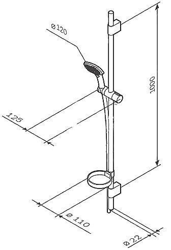 Душовий гарнітур AM.PM Sensation F0130000, Хром - фото 2