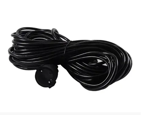 Садовый удлинитель НГ BLACK гнездо с защитой (папа+мама) ПВС (2х1,0) MAX 2кВт,медь 5м - фото 1