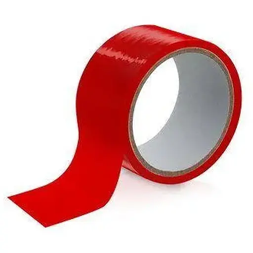 Скотч для бондажа Fetish Tentation Red (15 м), не липнет к коже и волоскам, только сам к себе