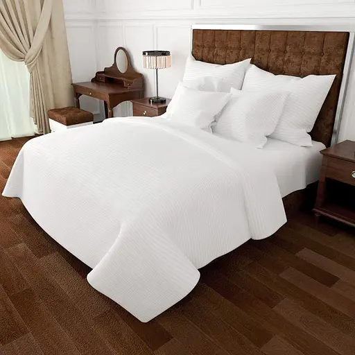 Постільна білизна MERISET Біла Бязь страйп Євро 550960-3