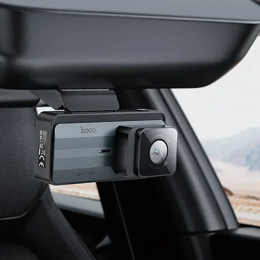 Відеореєстратор Hoco DV12 2K display + GPS (with rear camera) Silver gray - фото 7