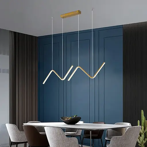 Світлодіодна люстра Австрія PJ820 (90х11см) Золотиста - фото 7