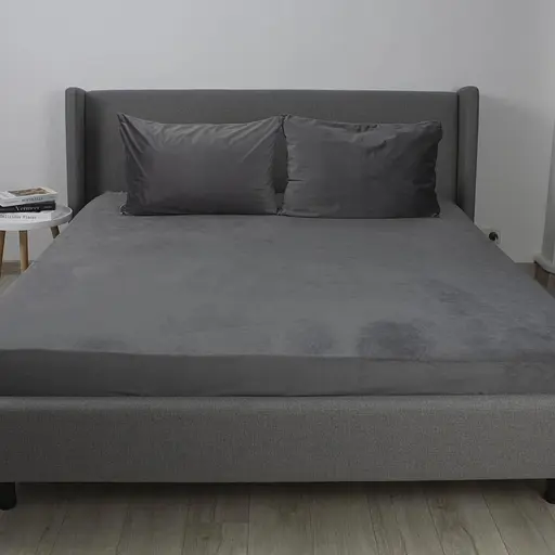 Простыня ТЕП Velour с резинкой серая, 160 x 200 (2-04756_33917) - фото 1