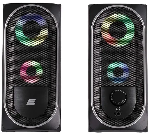 Акустическая система 2E 2.0 PCS234 RGB USB Black (2E-PCS234BK) - фото 2