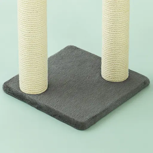 Когтеточка-комплекс Trixie Altea для кошек с игрушкой на веревке сизаль/плюш серая 40х40х117 см [CD] - фото 4