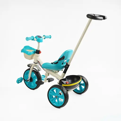 Трехколесный велосипед Best Trike BS-70815 с родительской ручкой и озвучиванием голубой - фото 3