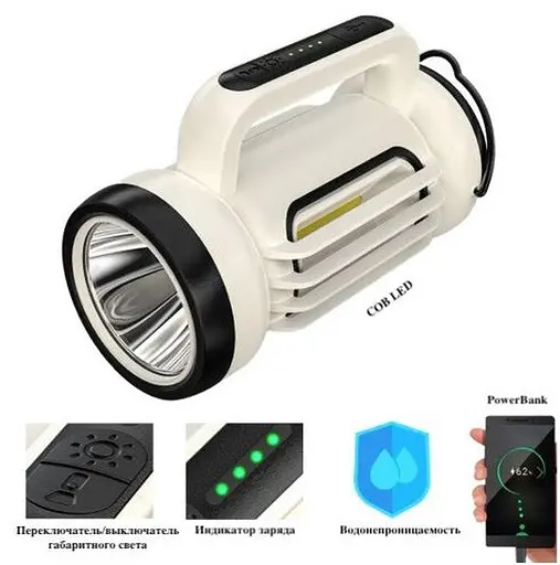 Кемпінговий ліхтар CH-22023 (LM+COB)+Power bank+Type-C+5 режимів - фото 4