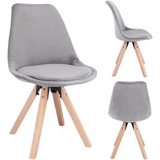 Туалетний столик Jumi Scandi LED + крісло Saida сірий - фото 6