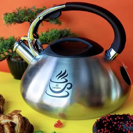 Чайник со свистком для индукционной плиты Edenberg EB-3540 из нержавеющей стали 3 л черный - фото 4