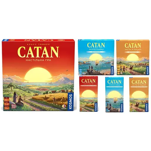 Настольная игра Rozum Катан + 5 дополнений (укр.) (R100UA+5) - фото 1