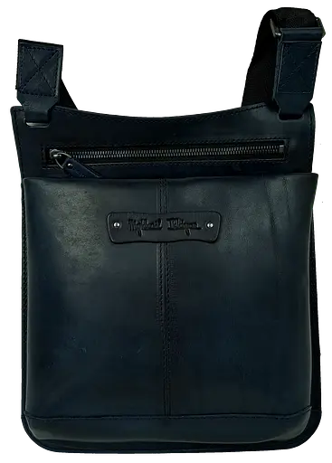 Мужская кожаная сумка на плечо , Украина синяя Mykhail Ikhtyar sum0028765 - фото 1