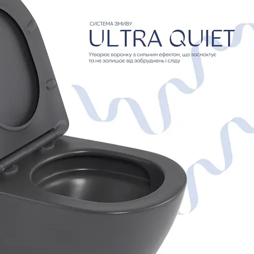 Унитаз подвесной Qtap Robin Ultra Quiet, с сиденьем Slim Duroplast/Soft-close/Quick relase QT13332381АSAN - фото 4