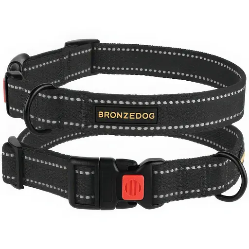 Нашийник для собак Barksi Сotton L 35-53х 2.5 см графіт - фото 1