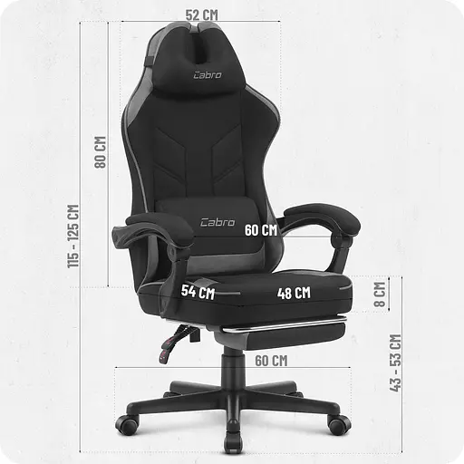 Крісло Cabro C504 Black-Grey тканина - фото 10