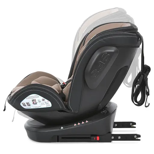 Автокрісло дитяче 0-36 кг ME 1045 EVOLUTION 2 360° ISOFIX/Top Tether з поворотом, Чорно-бежеве - фото 6